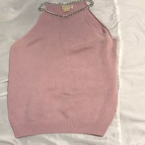 Michael KORS LG sleeveless pink sweater